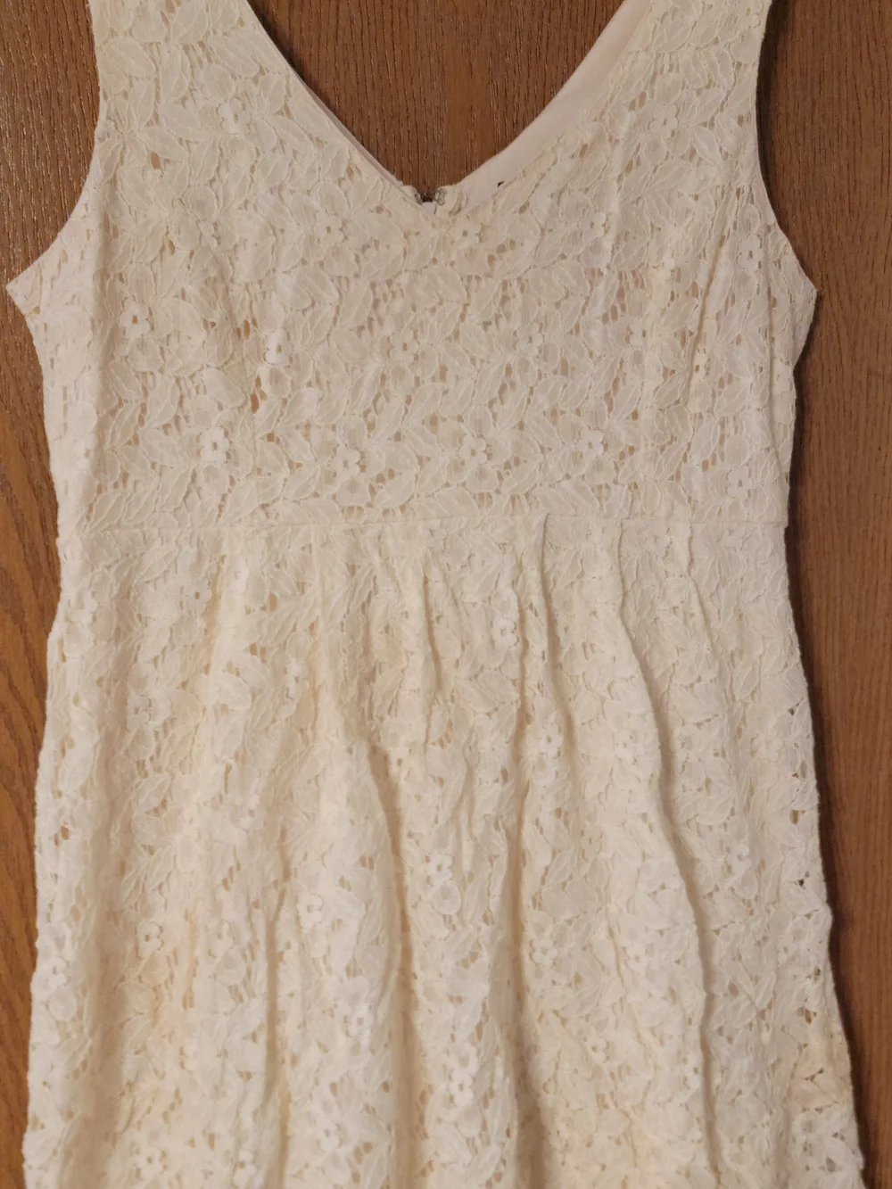 Rhapsody Ivory Lace V-Neck Party Dress
